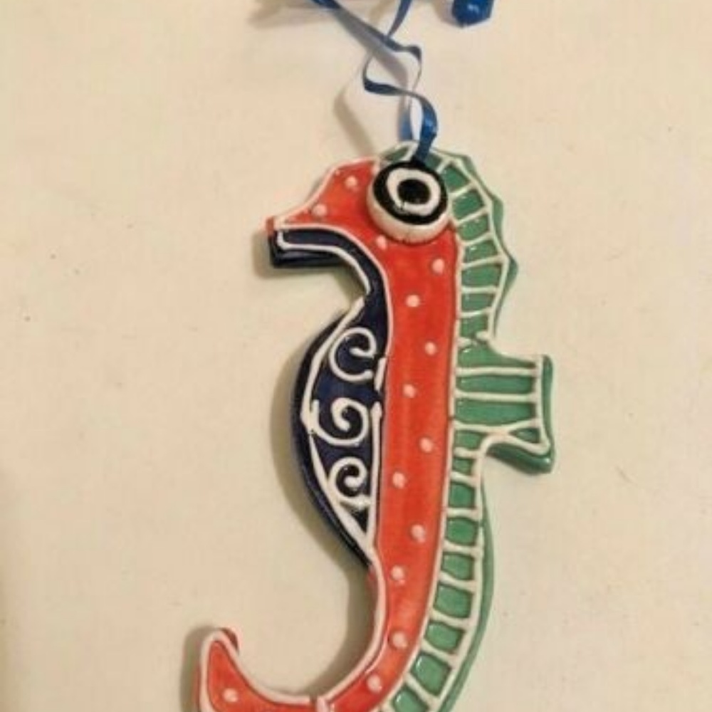 Seahorse Ornament Wall Art Handmade New Beach Sea
